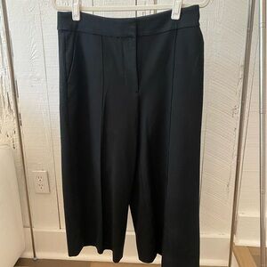 Kate Spade Size 10 Black Wide Leg Crop Trousers